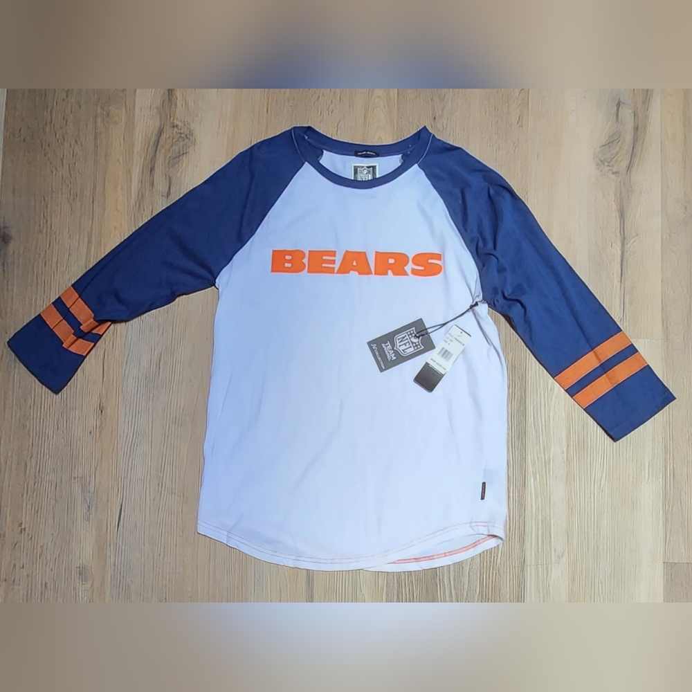 NWT Chicago Bears 3/4" Tee Authentic NFL Team Apparel Sz M ~ BIN A